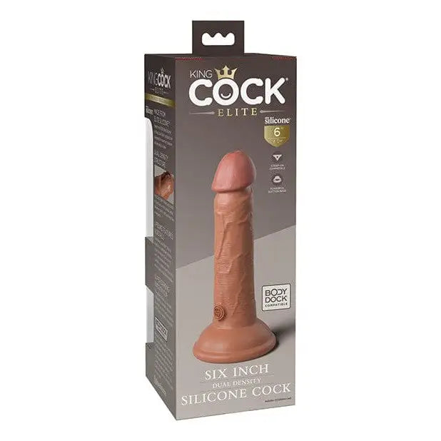 King Cock Dongs & Dildos King Cock Elite 6" Dual Density Silicone Cock at the Haus of Shag