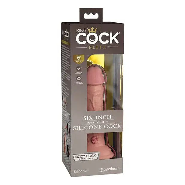 King Cock Dongs & Dildos Light King Cock Elite 6" Dual Density Silicone Cock at the Haus of Shag