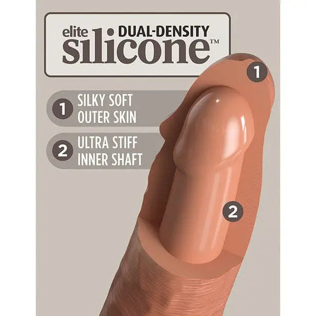 King Cock Elite 7’ Dual Density Silicone Cock with prosthetic finger showcasing dual-density design