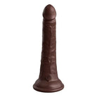 King Cock Elite 7’ dual density silicone cock, brown color with flared base adult novelty