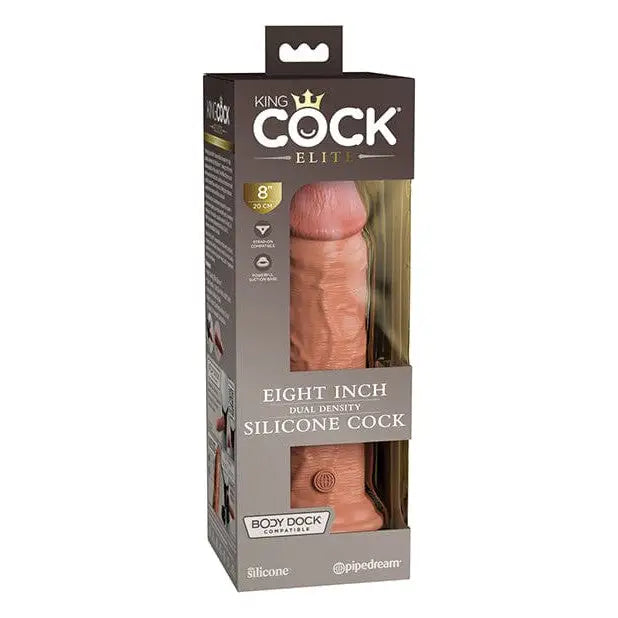 King Cock Dongs & Dildos Tan King Cock Elite 8" Dual Density Silicone Cock at the Haus of Shag