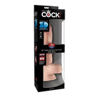 Retail box labeled ’King Cock’ showcasing the King Cock Plus 10’ Triple Density Fat Cock with balls