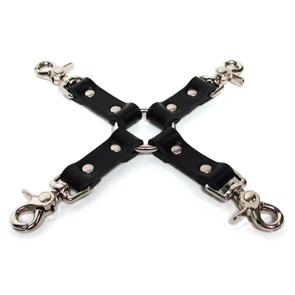 Kinklab Bondage and Kink KinkLab Leather Hog Tie (Black) at the Haus of Shag