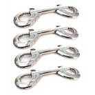 Kinklab Bondage Blindfolds & Restraints Kinklab Nickel Plated Snap Hooks - Pack Of 4 at the Haus of Shag