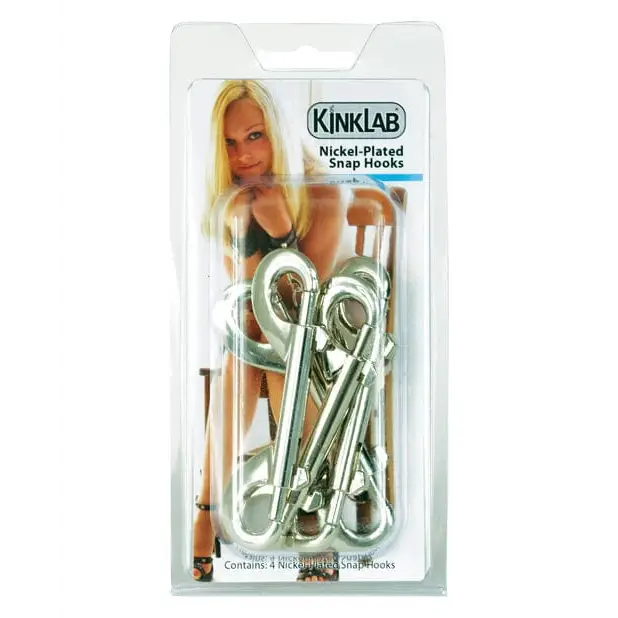 Kinklab Bondage Blindfolds & Restraints Kinklab Nickel Plated Snap Hooks - Pack Of 4 at the Haus of Shag