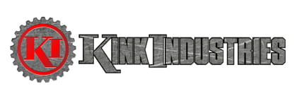 Kink Industries Intense Impact Cane with Gear Symbol Logo and Stylized Text.