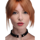 Master Series Collar Black Kinky Kitty Ring Slim Choker at the Haus of Shag