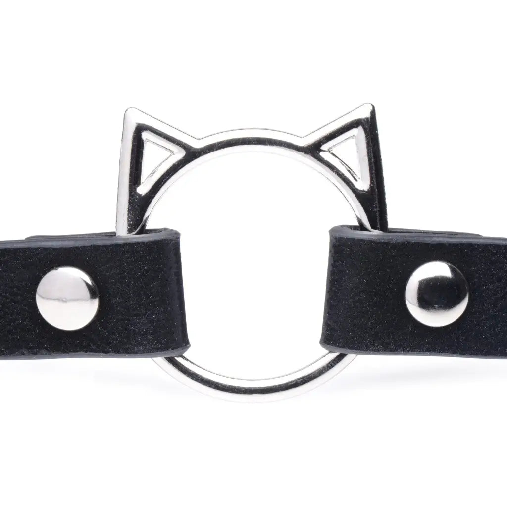 Master Series Collar Kinky Kitty Ring Slim Choker at the Haus of Shag