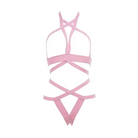 Allure Lingerie Lp Lingerie - Packaged Kitten It's Complicated Open Elastic Strappy Bra & Open Back Panty O/s at the Haus of Shag