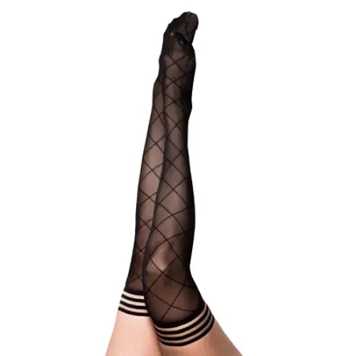 Kixies Anna Black large diamond Size A - Stockings