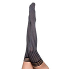 Kixies Annabelle: Grey Pin Stripe- Size A - Stockings