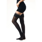 Kix’ies Keila Semi Opaque Fringe Thigh High Black A - Stockings