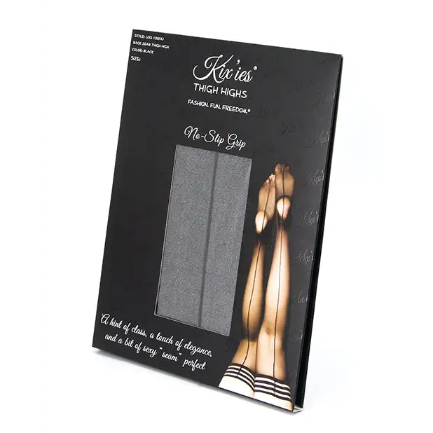 Kixies Lois Black with Back Seam Size C - Stockings