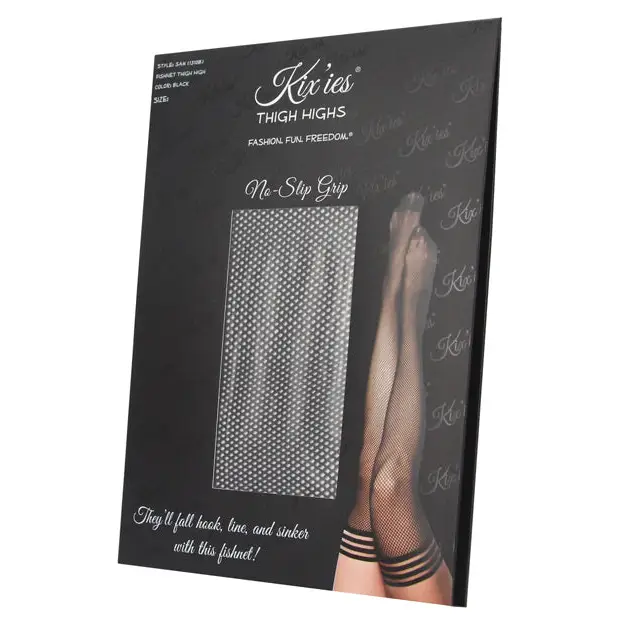 Kixies Sam: Black Fishnet - Stockings