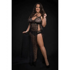 Lace Night Gown W/lace Panty - Black / One Size Fits Most - Dress