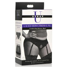 Laced Seductress Crotchless Panty Harness With Garter Straps - Strap On Harness