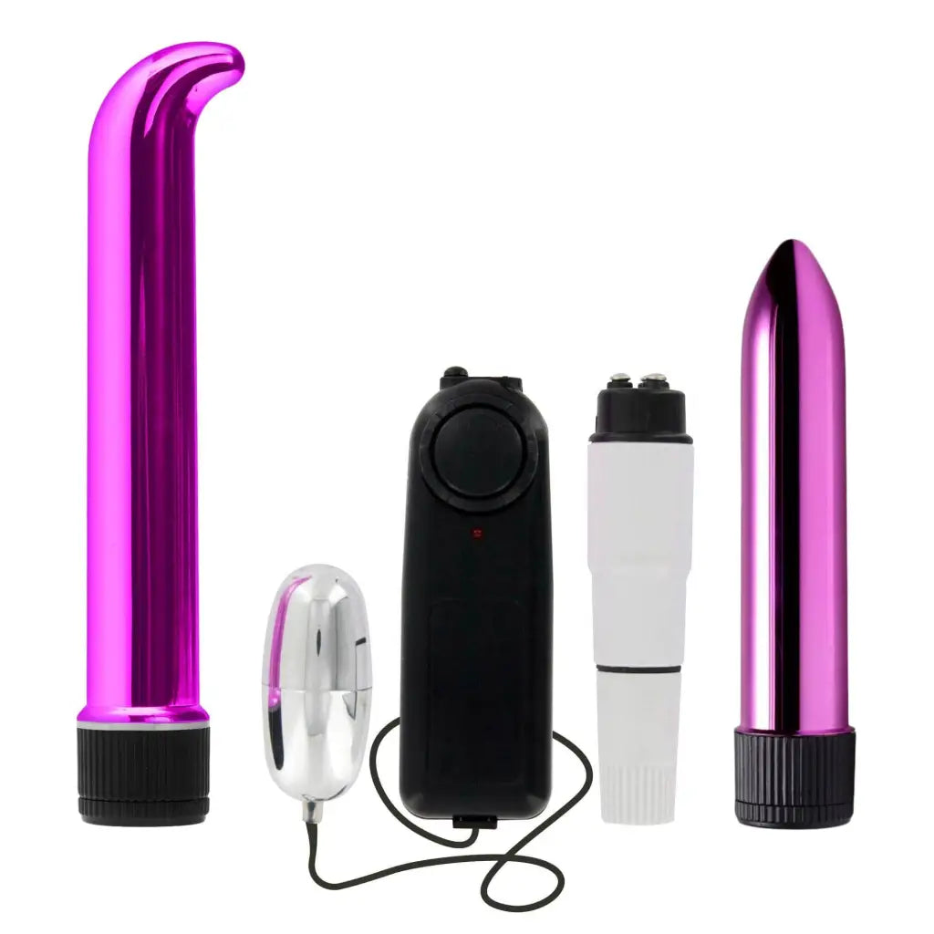 Diverse ladies pleasure kit with vibrant adult devices and vibrators for ultimate satisfaction