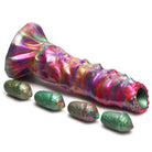 Colorful iridescent conch shell Larva Silicone Ovipositor with suction cup base