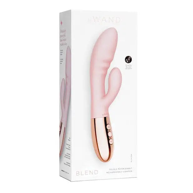 Le Wand Vibrator Rose Gold Le Wand Blend Double Motor Rabbit Rechargeable Vibrator at the Haus of Shag