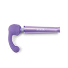 Purple handheld personal massager with curved head and control buttons, Le Wand Curve Petite