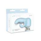 Pale blue weighted silicone attachment for Le Wand Dual personal massager device