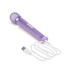 Le Wand Petite Rechargeable Massager: Purple Electric Hair Dryer with White Cord