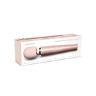 Rose gold Le Wand Powerful Plug-in Vibrating Massager in retail packaging