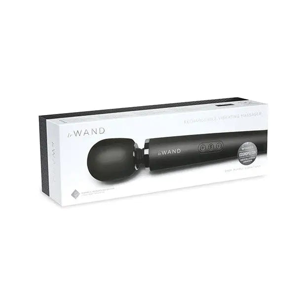 Le Wand Rechargeable Massager - Black packaging and box display