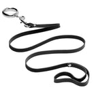 Black leather leash with metal ring handle from Lead Them By The Cock Premium Penis Leash