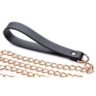 Master Series Leash Leashed Lover Black And Gold Chain Leash at the Haus of Shag