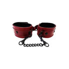 Leather Anaconda Wrist Cuff Burgunday & Black - Cuffs