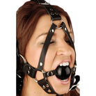 Strict Leather Ball Gag Leather Ball Gag Harness at the Haus of Shag