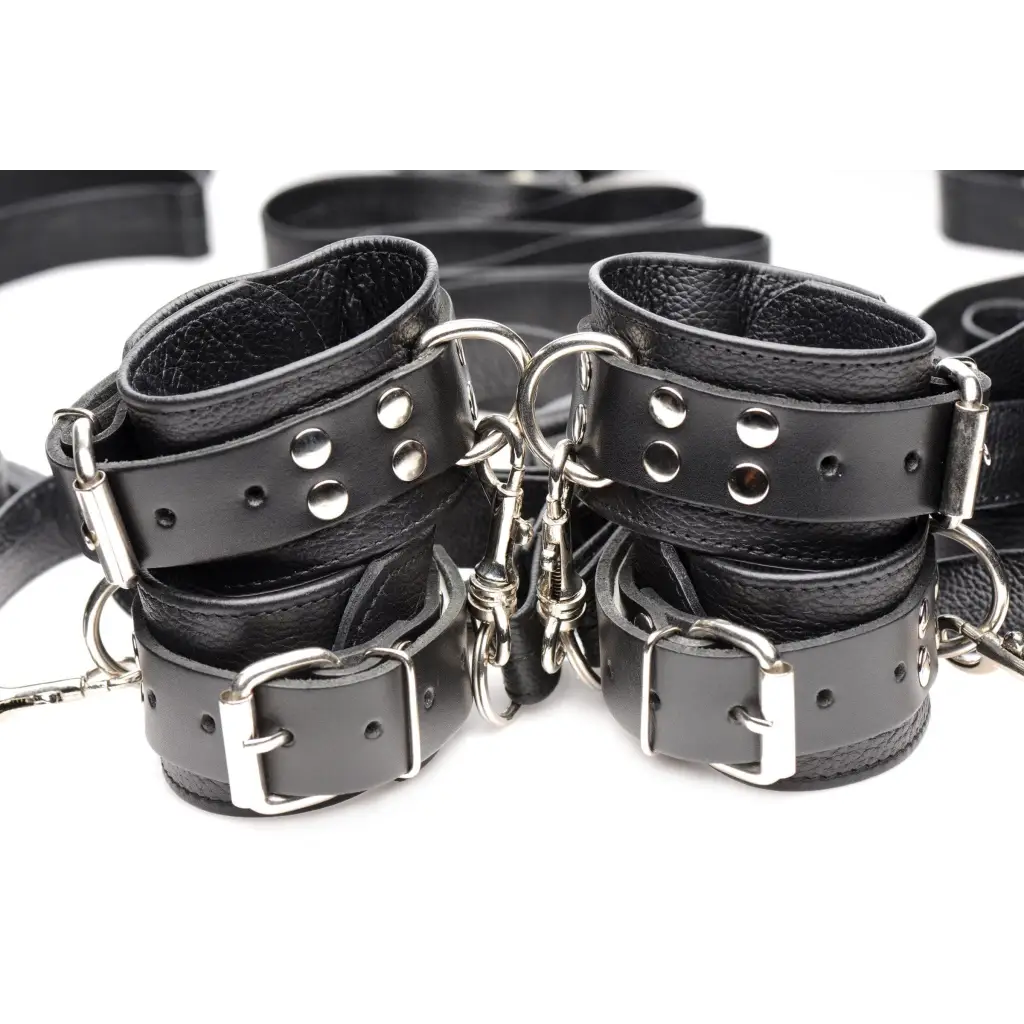 Strict Leather Bed Restraint Leather Bed Restraint Kit at the Haus of Shag