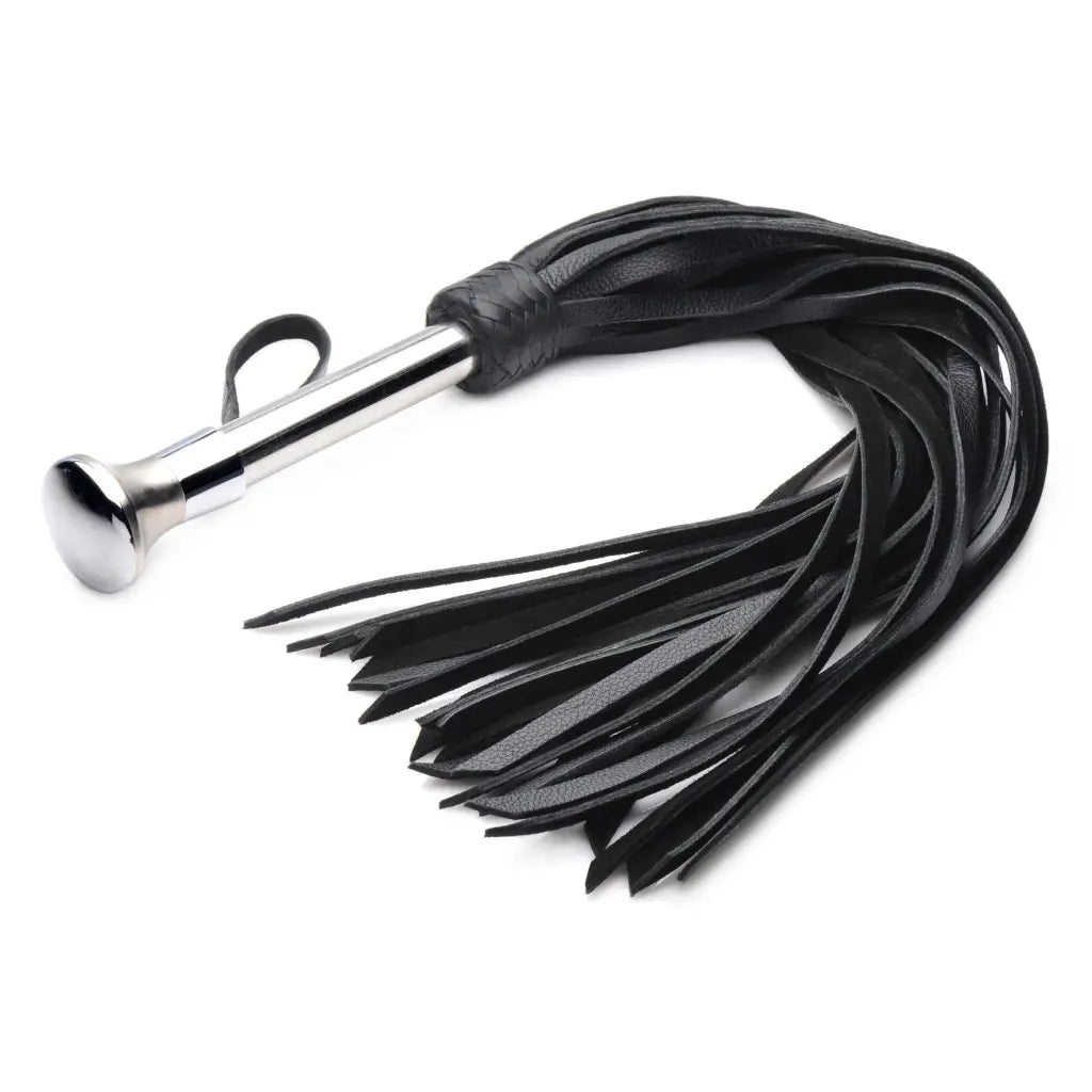 Strict Leather Flogger Leather Flogger With Stainless Steel Handle at the Haus of Shag