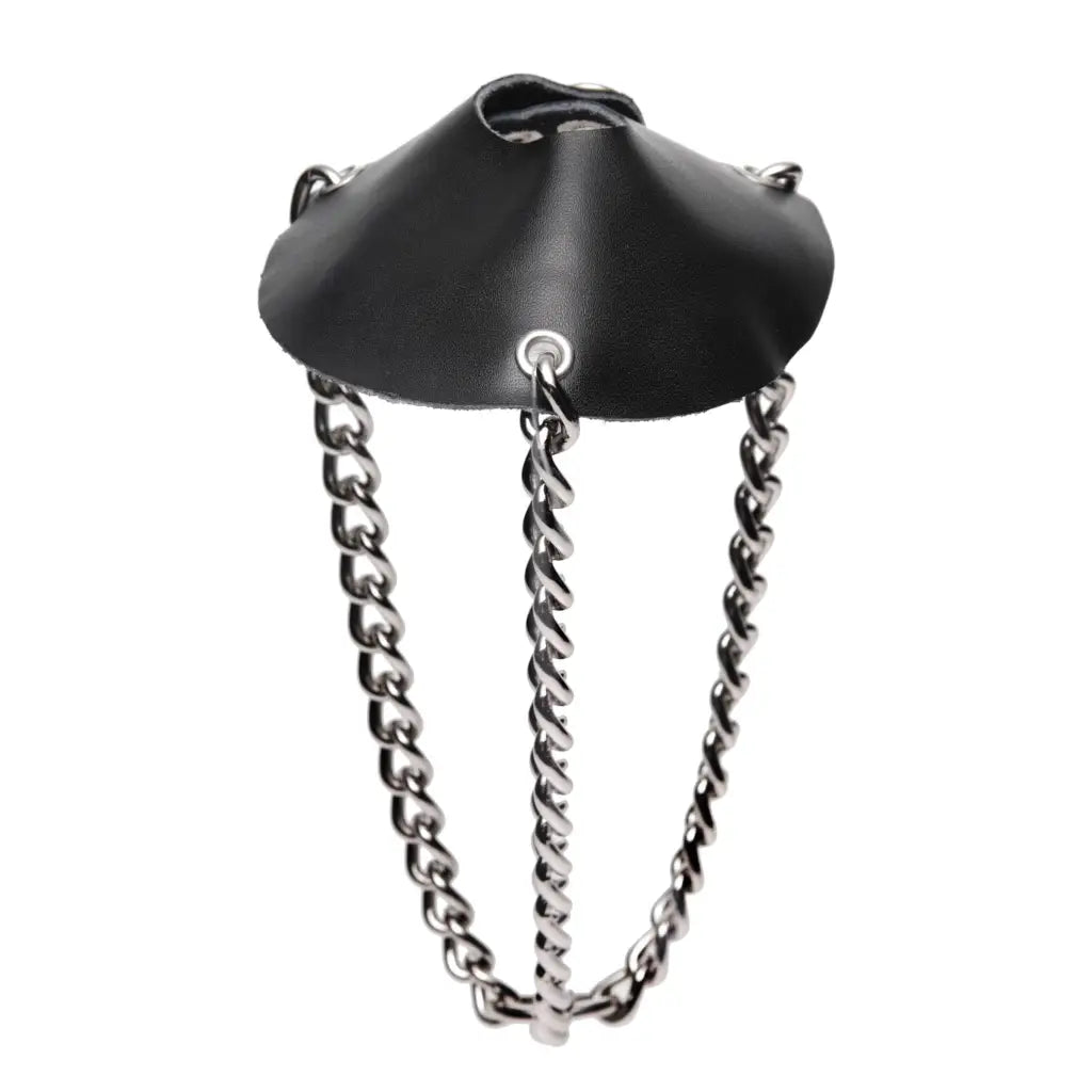 Master Series Ball Stretcher Leather Parachute Ball Stretcher at the Haus of Shag