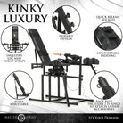 Leg Spreader Obedience Chair With Sex Machine - Black - Thrusting Machine