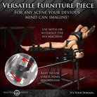 Leg Spreader Obedience Chair With Sex Machine - Black - Thrusting Machine