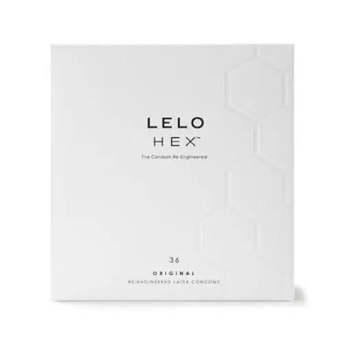 LELO HEX Original Latex Condoms featuring the innovative hexagonal design from LELO HEX