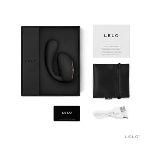 LELO Wearable Vibrator Black LELO IDA WAVE Rechargeable Dual Stimulator Black at the Haus of Shag