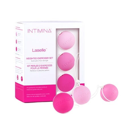 Lelo Inc U.S.A Sexual Wellness INTIMINA Laselle Weighted Pelvic Exercise Kegel Balls Set at the Haus of Shag