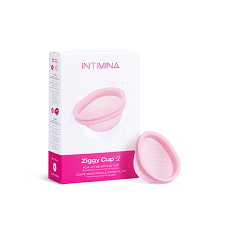 Lelo Inc U.S.A Sexual Wellness INTIMINA Ziggy Cup 2 Flat-Fit Menstrual Cup Size A at the Haus of Shag