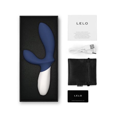 Lelo Inc U.S.A Vibrators and Massagers Lelo Loki Wave 2 Rechargeable Silicone Dual Stimulation Prostate Vibrator Base Blue at the Haus of Shag
