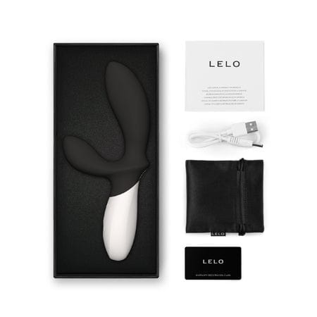 Lelo Inc U.S.A Vibrators and Massagers Lelo Loki Wave 2 Rechargeable Silicone Dual Stimulation Prostate Vibrator Black at the Haus of Shag