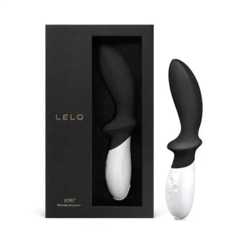 LELO LOKI Rechargeable Prostate Massager in sleek black and white packaging