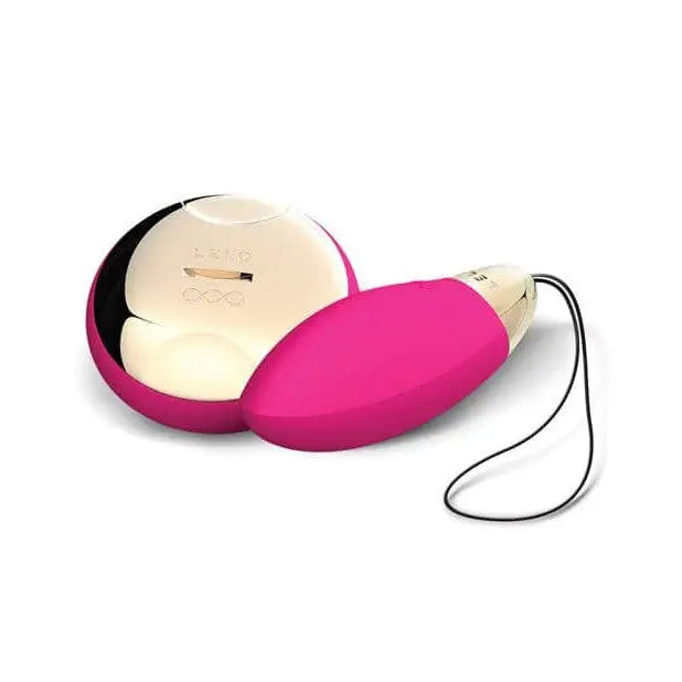 LELO LYLA 2 Bullet Massager with Wireless Remote in pink and white lamp shape featuring a cord