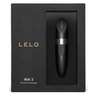 Black box with LELO MIA 2 Discreet Lipstick Vibrator and gold logo, USB rechargeable