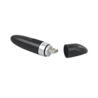 LELO MIA 2 discreet lipstick vibrator in black and silver on a white background, USB rechargeable