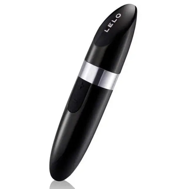 LELO MIA 2 Discreet Lipstick Vibrator - Black Pen with White Stripe, USB Rechargeable