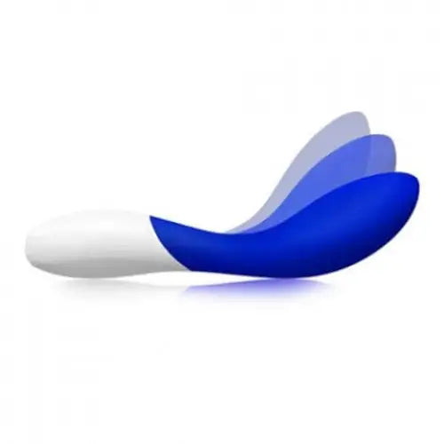 LELO MONA Wave Curling G-Spot Vibrator: blue and white design on a white background