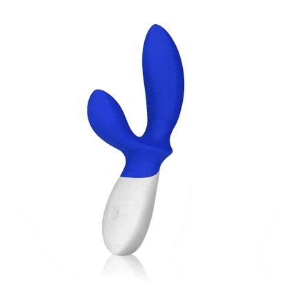 LELO Prostate Vibrator Blue LELO LOKI Wave Curling and Vibrating Rabbit Style Prostate Stimulator at the Haus of Shag